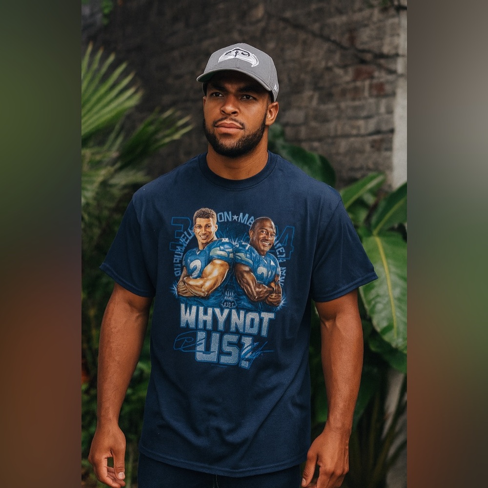 Vintage Rare NFL Seattle‎ Football “Why Not Us?” Russell & Lynch
